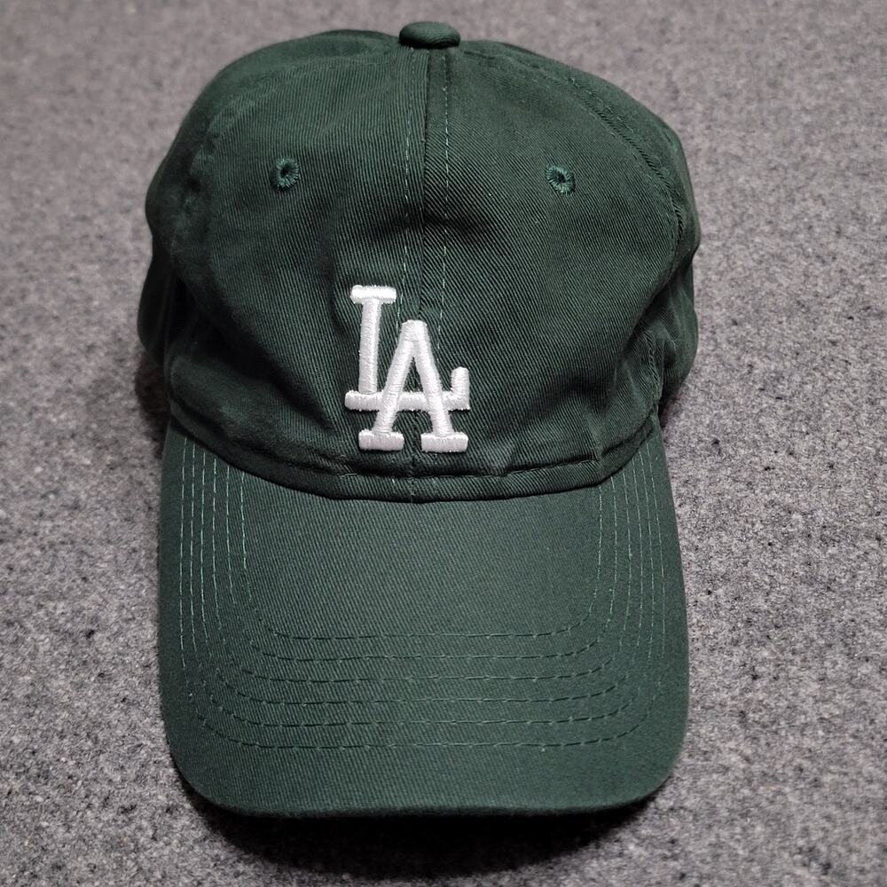 Los Angeles Dodgers Hat Dad Cap Mens Green MLB Korea Adjustable Strapback Adult